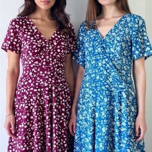 Floral V-Neck Women Dresses